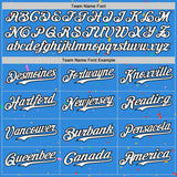 Custom Electric Blue White-Black 3D Pattern Design Confetti Colorful Speckle Authentic Baseball Jersey