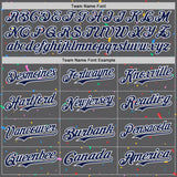 Custom Steel Gray Navy-White 3D Pattern Design Confetti Colorful Speckle Authentic Baseball Jersey