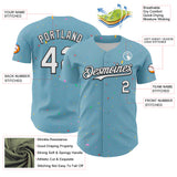Custom Shadow Blue White-Black 3D Pattern Design Confetti Colorful Speckle Authentic Baseball Jersey