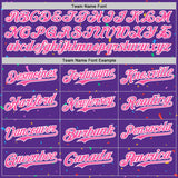Custom Purple Pink-White 3D Pattern Design Confetti Colorful Speckle Authentic Baseball Jersey