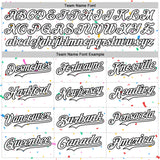 Custom White Black 3D Pattern Design Confetti Colorful Speckle Authentic Baseball Jersey