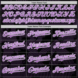 Custom Black Medium Purple-White Curve Lines Authentic Baseball Jersey