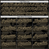 Custom Black Vegas Gold Curve Lines Authentic Baseball Jersey