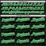Custom Black Grass Green-White Curve Lines Authentic Baseball Jersey