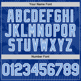 Custom Royal Light Blue-White Curve Lines Authentic Baseball Jersey