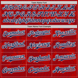 Custom Red Navy-White Curve Lines Authentic Baseball Jersey