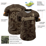 Custom Brown Cream Curve Lines Authentic Baseball Jersey
