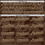 Custom Brown Cream Curve Lines Authentic Baseball Jersey
