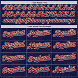 Custom Navy Crimson-Cream Curve Lines Authentic Baseball Jersey