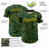 Custom Green Yellow Curve Lines Authentic Baseball Jersey