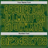Custom Green Yellow Curve Lines Authentic Baseball Jersey