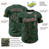 Custom Green Medium Pink Curve Lines Authentic Baseball Jersey