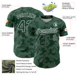 Custom Green White Curve Lines Authentic Baseball Jersey