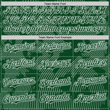 Custom Green White Curve Lines Authentic Baseball Jersey