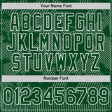 Custom Green White Curve Lines Authentic Baseball Jersey