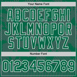 Custom Kelly Green Pink-White Curve Lines Authentic Baseball Jersey