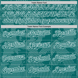 Custom Teal White Curve Lines Authentic Baseball Jersey