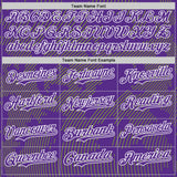 Custom Purple Neon Green-White Curve Lines Authentic Baseball Jersey