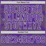 Custom Purple Neon Green-White Curve Lines Authentic Baseball Jersey