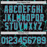 Custom Black Aqua-Pink 3D Pattern Design Abstract Network Authentic Baseball Jersey
