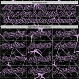 Custom Black Light Purple 3D Pattern Design Abstract Network Authentic Baseball Jersey