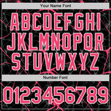 Custom Black Neon Pink-White 3D Pattern Design Abstract Network Authentic Baseball Jersey