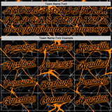 Custom Black Bay Orange 3D Pattern Design Abstract Network Authentic Baseball Jersey