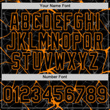 Custom Black Bay Orange 3D Pattern Design Abstract Network Authentic Baseball Jersey