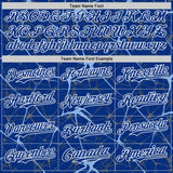 Custom Royal Light Blue-White 3D Pattern Design Abstract Network Authentic Baseball Jersey
