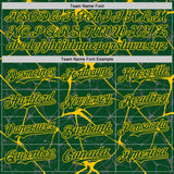 Custom Green Yellow 3D Pattern Design Abstract Network Authentic Baseball Jersey