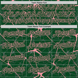 Custom Green Medium Pink 3D Pattern Design Abstract Network Authentic Baseball Jersey