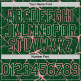 Custom Green Medium Pink 3D Pattern Design Abstract Network Authentic Baseball Jersey