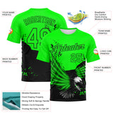 Custom Aurora Green-Black 3D Pattern Aguila Eagle Performance T-Shirt
