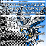Custom Sky Blue White-Black 3D Pattern Aguila Eagle Performance T-Shirt