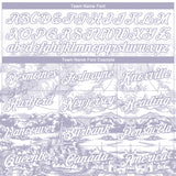 Custom White-Light Purple 3D Pattern Vintage Line Art Cityscape Performance T-Shirt