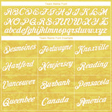 Custom Light Yellow-White 3D Pattern Vintage Line Art Cityscape Performance T-Shirt