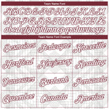 Custom White-Burgundy 3D Pattern Geometric Retro Athletic Performance T-Shirt