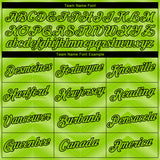 Custom Neon Green-Black 3D Pattern Geometric Chevron Texture Performance T-Shirt