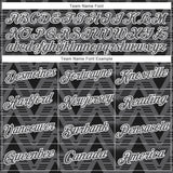 Custom Steel Gray Black-White 3D Pattern Geometric Diamond Performance T-Shirt