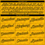Custom Gold-Black 3D Pattern Geometric Diamond Subtle Grid Performance T-Shirt