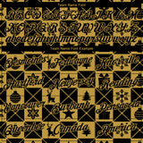 Custom Black-Old Gold 3D Pattern Christmas Buffalo Check Performance T-Shirt