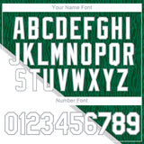 Custom Kelly Green White-Gray 3D Pattern Subtle Diagonal Split Performance T-Shirt