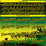 Custom Black Kelly Green-Light Yellow 3D Pattern Leopard Performance T-Shirt