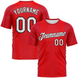 Custom Red White-Black 3D Pattern Vertical Stripe Performance T-Shirt