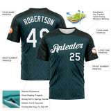 Custom Midnight Green-White 3D Pattern Diamond Performance T-Shirt