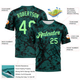 Custom Midnight Green Pea Green-Black 3D Pattern Arbol Jungle Camo Performance T-Shirt