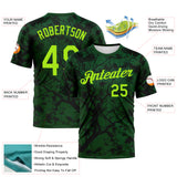 Custom Green Neon Green-Black 3D Pattern Arbol Jungle Camo Performance T-Shirt
