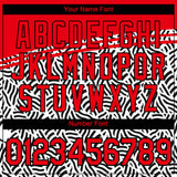 Custom Fire Red Black-White 3D Pattern Azteca Performance T-Shirt