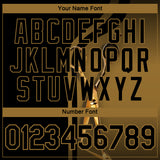 Custom Black-Old Gold 3D Pattern Scissors Barber Shop Performance T-Shirt
