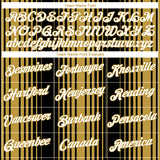 Custom Black White-Old Gold 3D Pattern Vertical Stripe Classic Performance T-Shirt